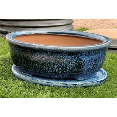MACETA BONSAI SAN OVAL AZUL