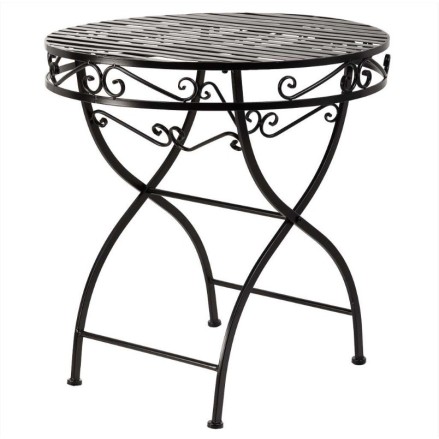 MESA FORJA NEGRA Y DOS SILLAS 