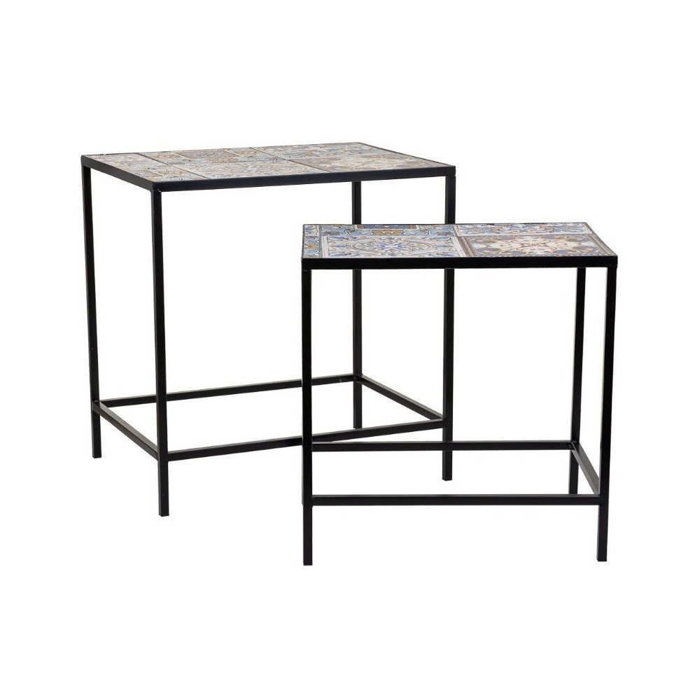 MESAS DOS  SET FORJA NEGRO 