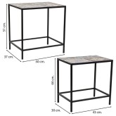 MESAS DOS  SET FORJA NEGRO 