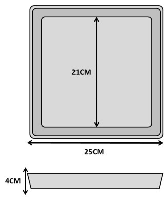 PLATOS CUADRADOS BARRO