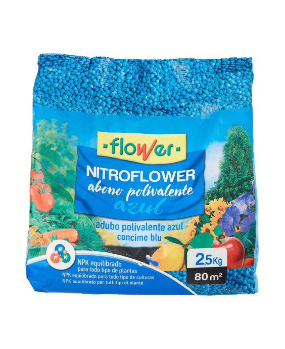 NITROFLOWER-ABONO POLIVALENTE AZUL 2,5 KG