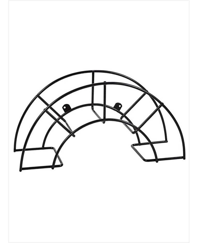 SOPORTE MANGUERA METÁLICO PLASTIFICADO NEGRO