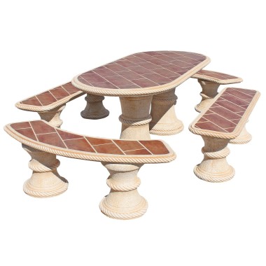SALÓN DE JARDÍN SAUCE CON AZULEJOS